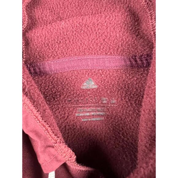 Adidas Football Maroon Hoodie Sweatshirt Size Large - Picture 4 of 6